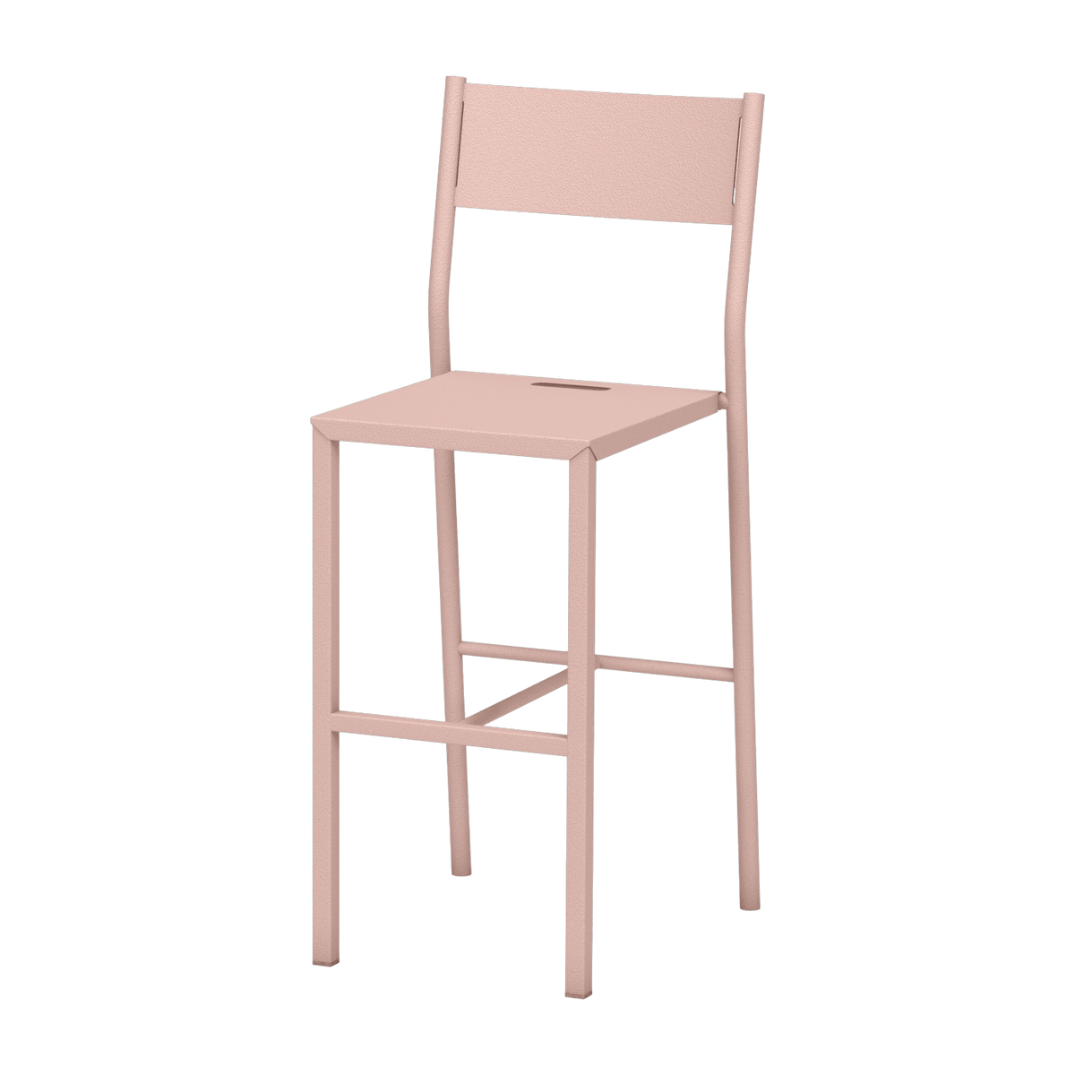 Chaise haute en acier mat baby pink 99 cm Take - Matière Grise - The Cool Republic