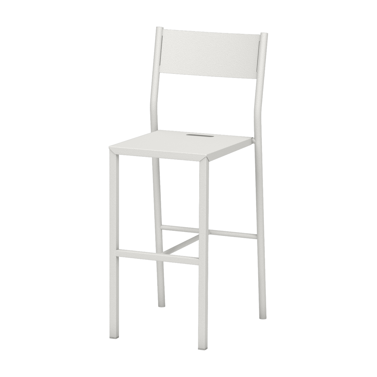 Chaise haute en acier mat blanche 99 cm Take - Matière Grise - The Cool Republic
