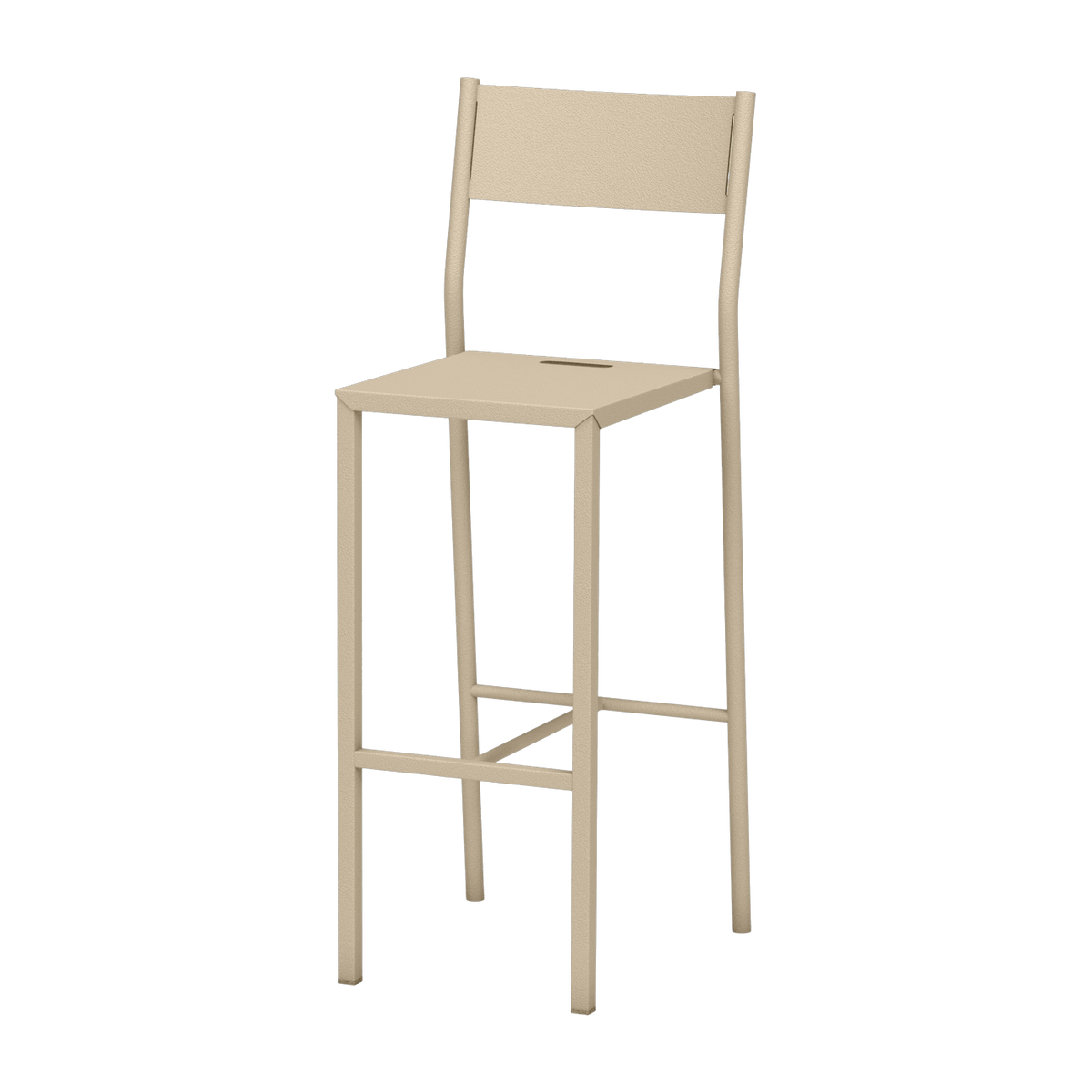 Chaise haute en acier mat crème 110 cm Take - Matière Grise - The Cool Republic