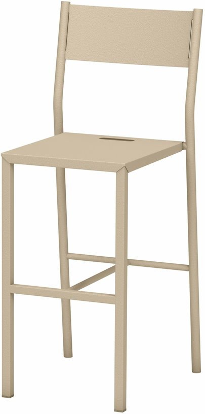 Chaise haute en acier mat crème 99 cm Take - Matière Grise - The Cool Republic