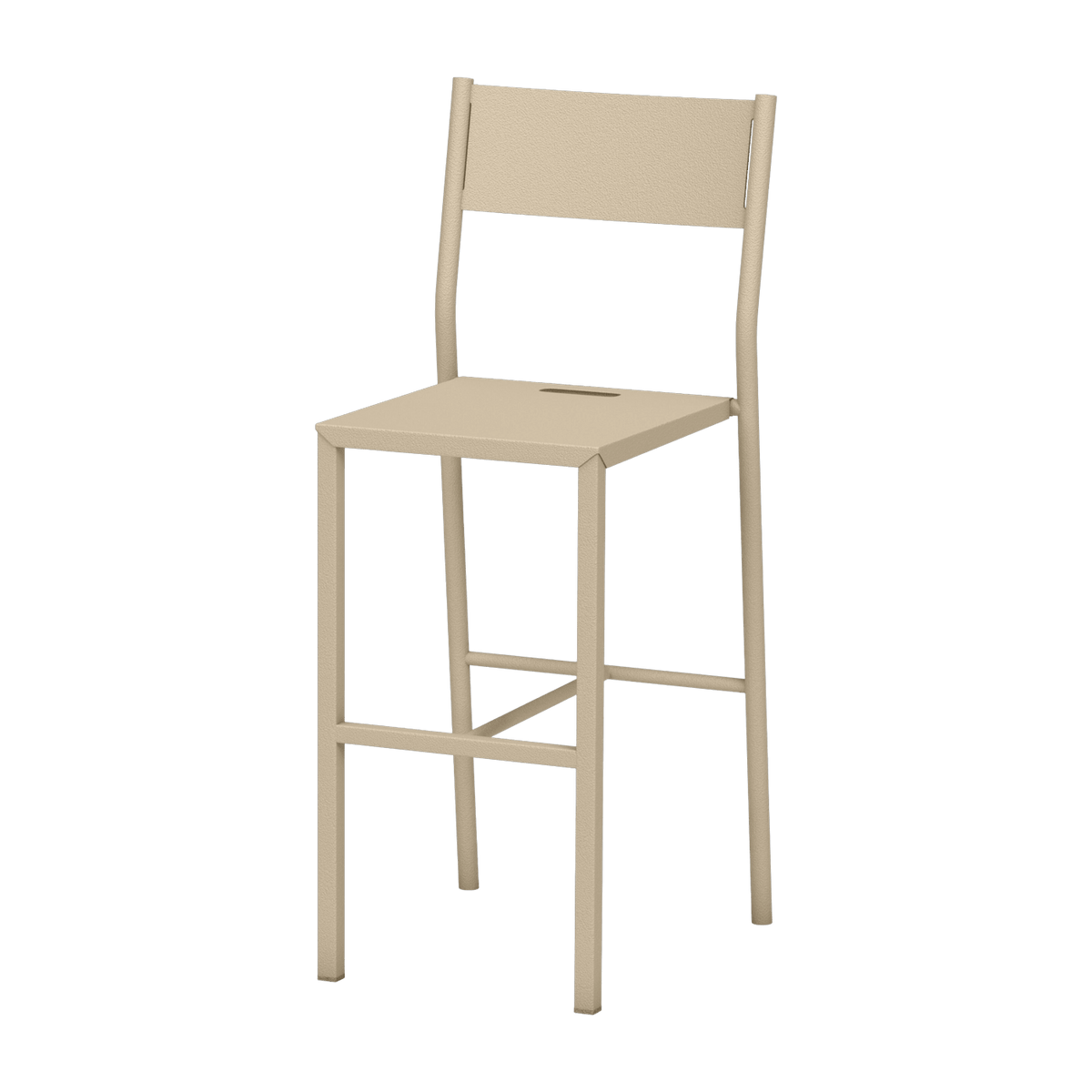Chaise haute en acier mat crème 99 cm Take - Matière Grise - The Cool Republic