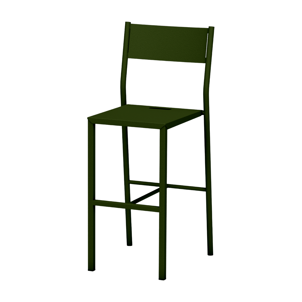 Chaise haute en acier mat kaki 99 cm Take - Matière Grise - The Cool Republic