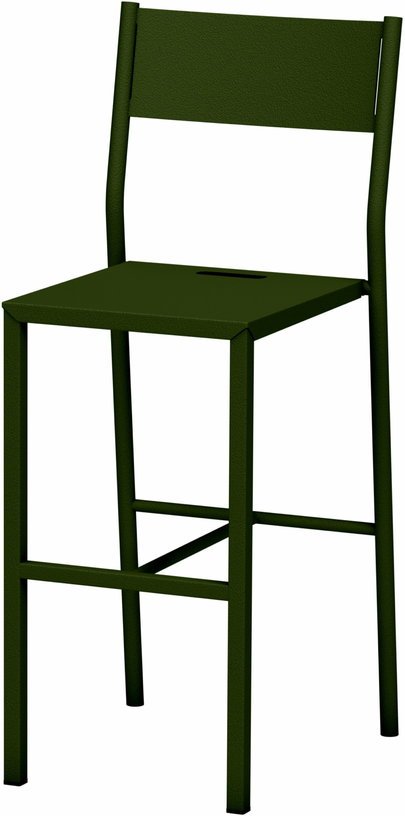 Chaise haute en acier mat kaki 99 cm Take - Matière Grise - The Cool Republic