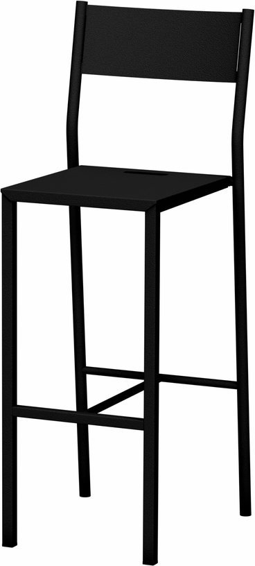 Chaise haute en acier mat noir mat 110 cm Take - Matière Grise - The Cool Republic
