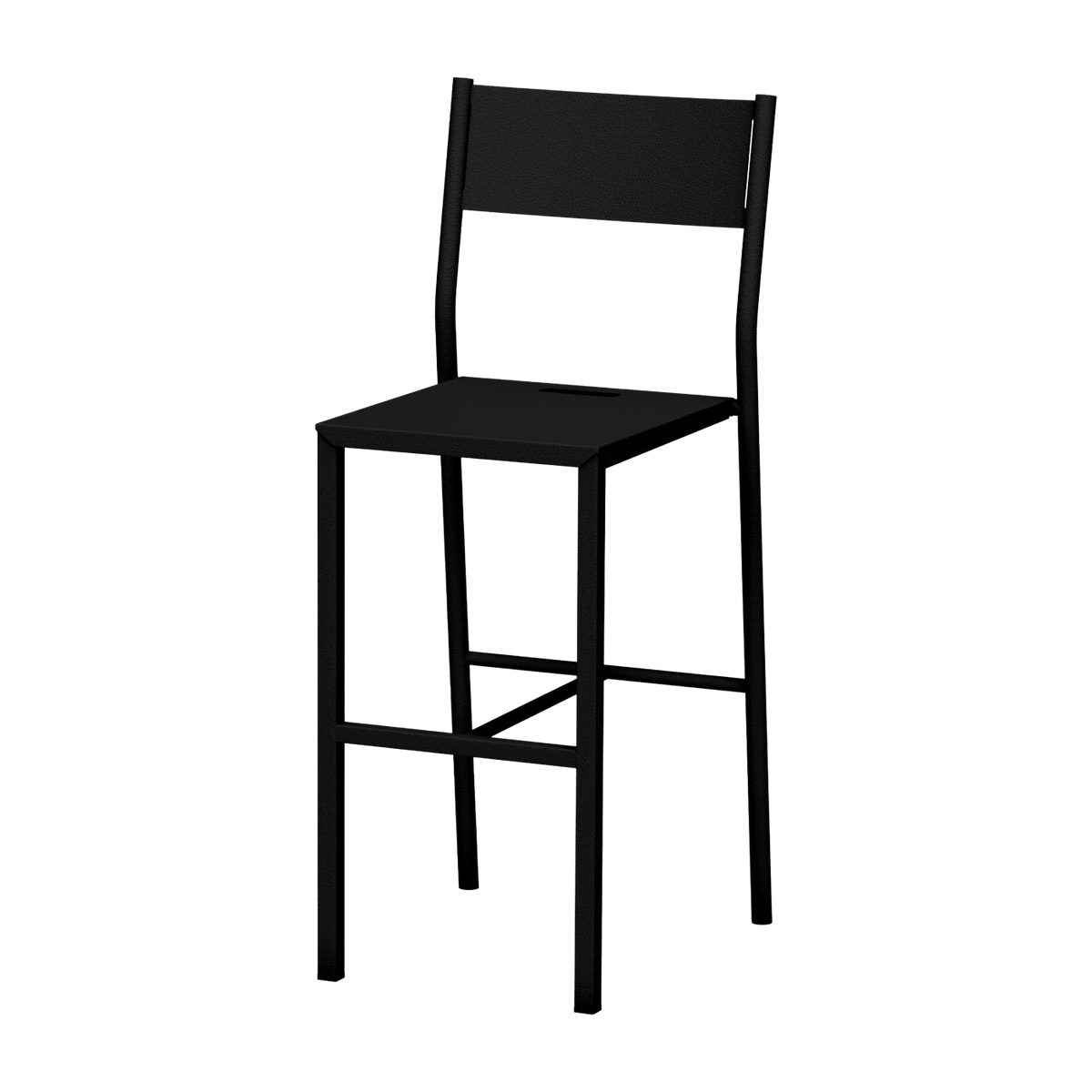 Chaise haute en acier mat noir mat 99 cm Take - Matière Grise - The Cool Republic