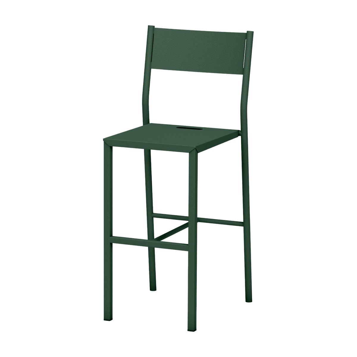 Chaise haute en acier mat olive 99 cm Take - Matière Grise - The Cool Republic