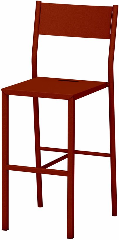 Chaise haute en acier mat terracotta 99 cm Take - Matière Grise - The Cool Republic