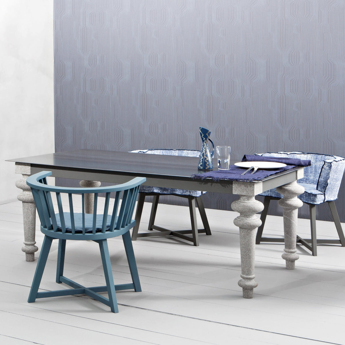 Chaise laquée gris Gray 24 - Gervasoni - The Cool Republic