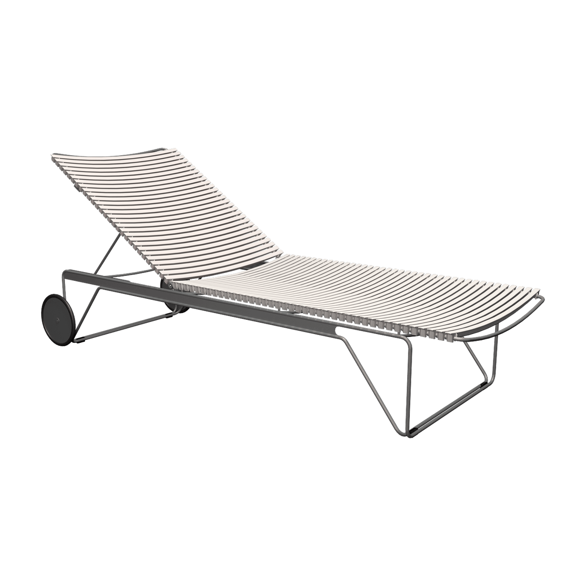 Chaise longue ajustable en métal et plastique blanc Click - Houe - The Cool Republic