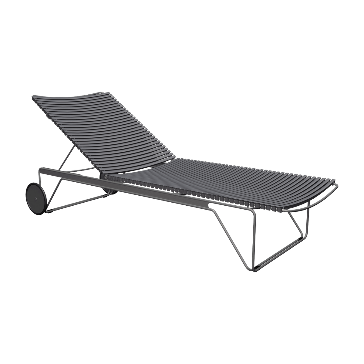 Chaise longue ajustable en métal et plastique gris Click - Houe - The Cool Republic