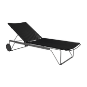 Chaise longue ajustable en métal et plastique noir Click - Houe - The Cool Republic