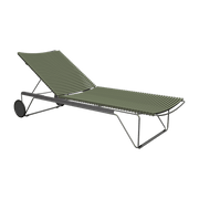 Chaise longue ajustable en métal et plastique vert Click - Houe - The Cool Republic