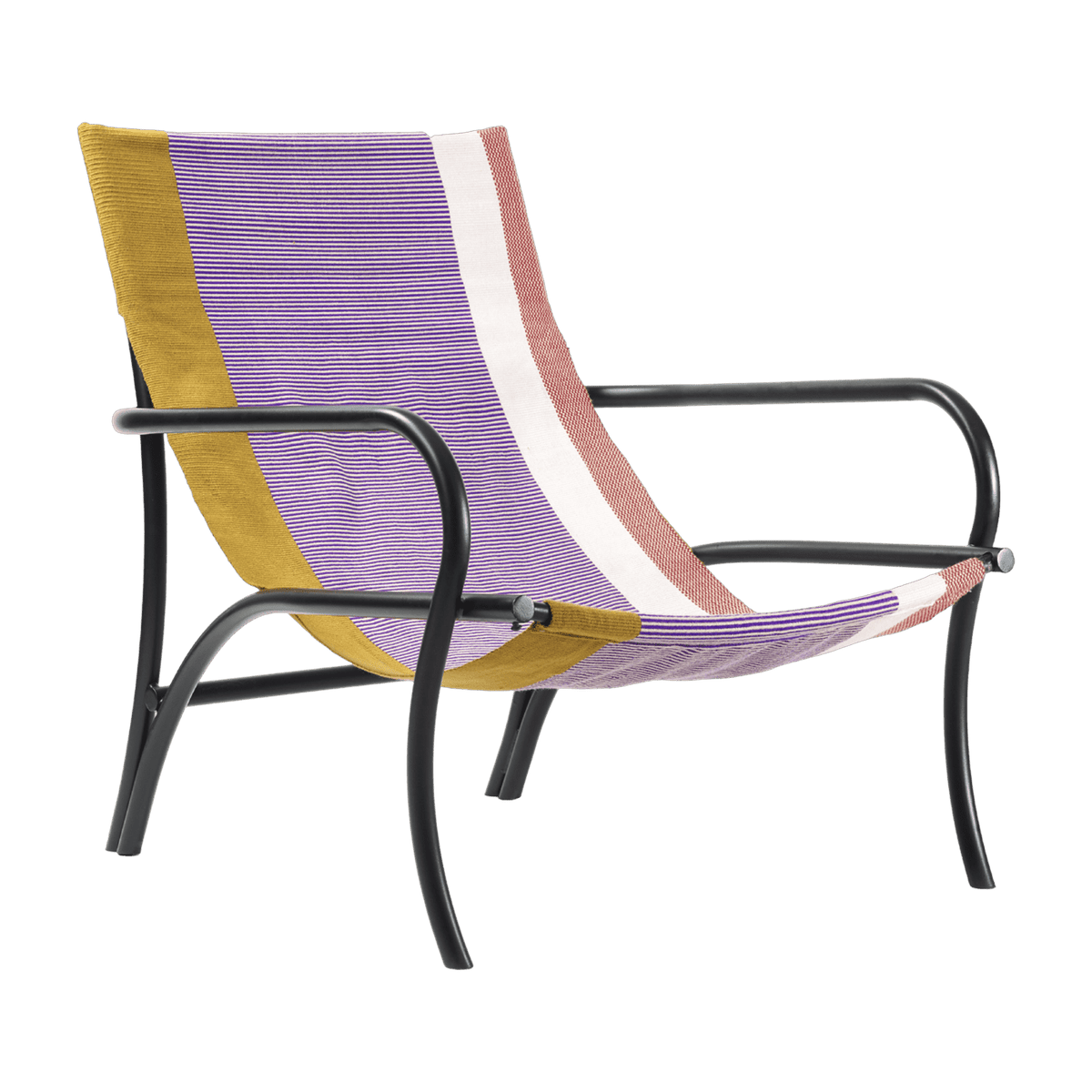 Chaise longue de jardin en acier noir Maraca - Ames - The Cool Republic