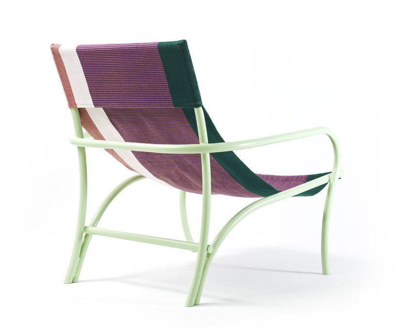 Chaise longue de jardin en acier vert Maraca - Ames - The Cool Republic