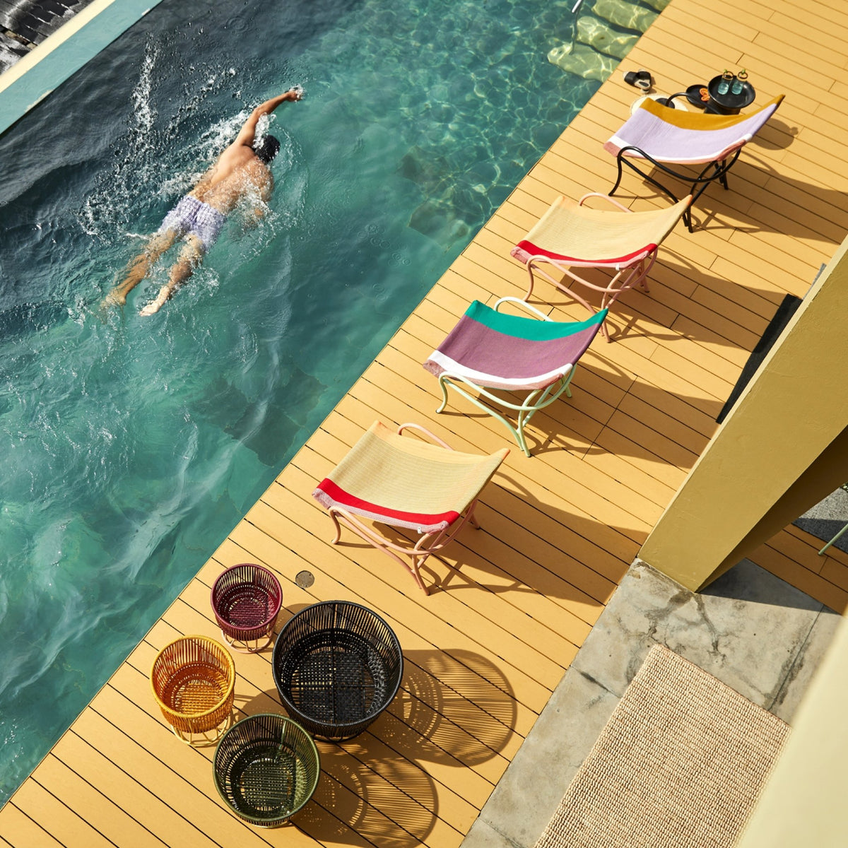 Chaise longue de jardin en acier vert Maraca - Ames - The Cool Republic