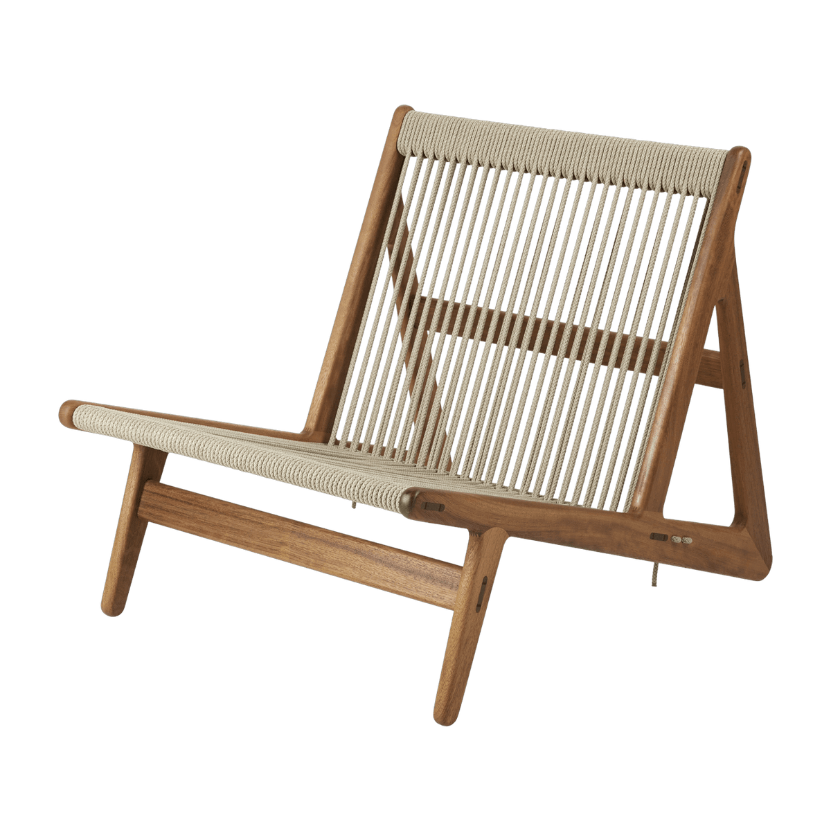 Chaise longue d'extérieur en bois iroko huilé MR01 Initial - Gubi - The Cool Republic