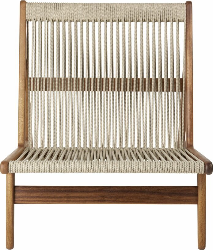 Chaise longue d'extérieur en bois iroko huilé MR01 Initial - Gubi - The Cool Republic