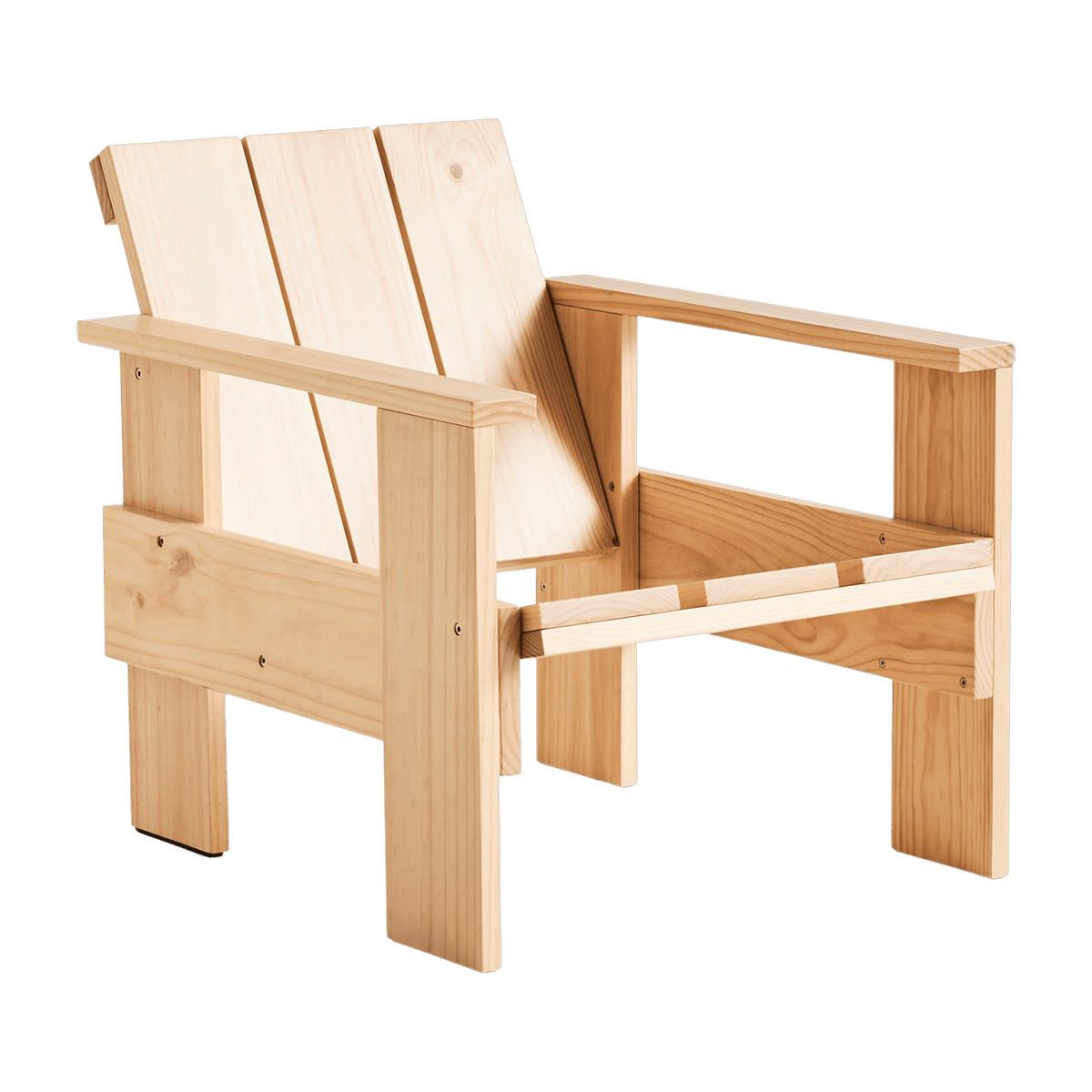 Chaise longue d'extérieur en pin naturel lanche Crate - Hay - The Cool Republic