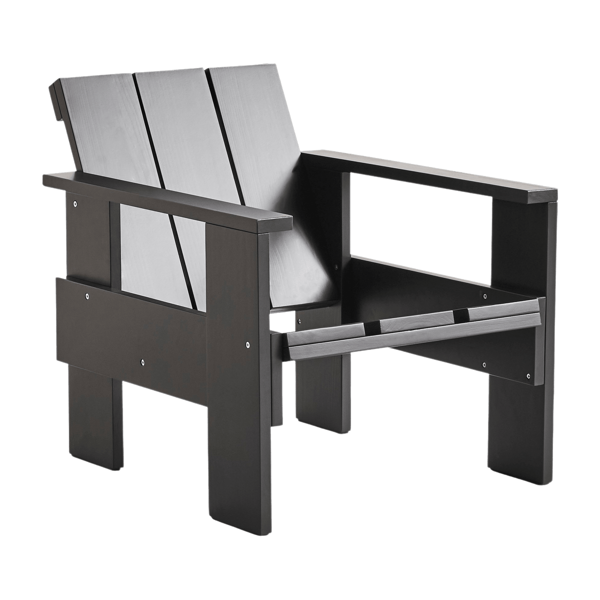 Chaise longue d'extérieur en pin noire Crate - Hay - The Cool Republic