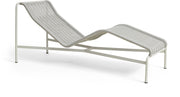 Chaise longue en corde et acier gris 65x164x70cm Palissade - Hay