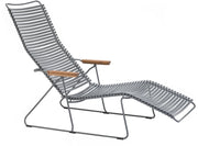 Chaise longue en métal et plastique et plastique gris foncé CLICK - Houe - The Cool Republic