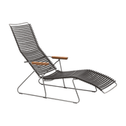 Chaise longue en métal et plastique et plastique noir CLICK - Houe - The Cool Republic