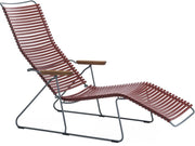 Chaise longue en métal et plastique et plastique rouge Paprika CLICK - Houe - The Cool Republic