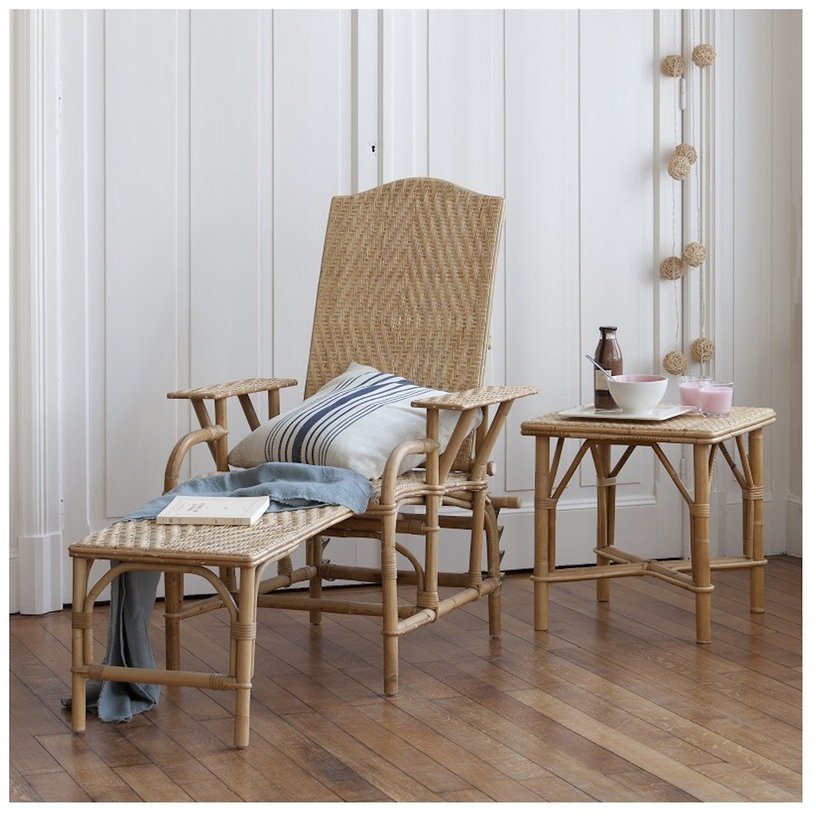 Chaise longue en rotin naturel Grand - mère - KOK - The Cool Republic