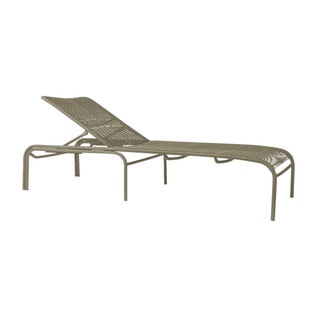 Chaise longue taupe cordage polypropylène Loop - Vincent Sheppard - The Cool Republic