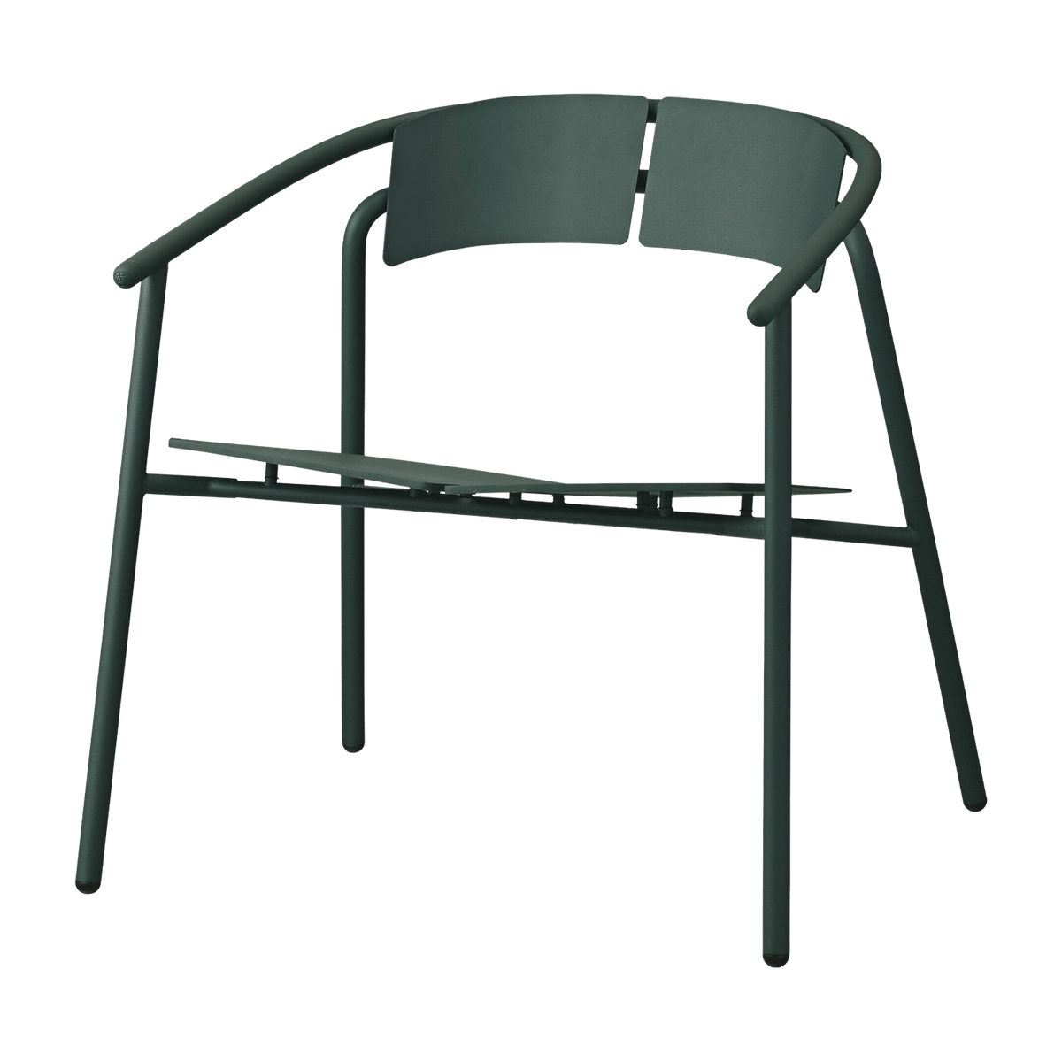 Chaise lounge de jardin avec accoudoirs en acier vert Novo - AYTM - The Cool Republic