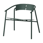 Chaise lounge de jardin avec accoudoirs en acier vert Novo - AYTM - The Cool Republic