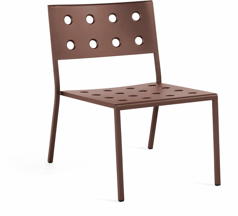 Chaise lounge de jardin en acier rouge Balcony - HAY - The Cool Republic