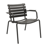 Chaise lounge d'extérieur en aluminium noir 69x71x75cm Alua - Houe - The Cool Republic