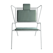 Chaise lounge en acier blanc et coussins opal Capri Easy - Cools Collection - The Cool Republic