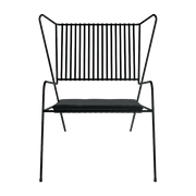 Chaise lounge en acier noir et coussin d'assise noir Capri Easy - Cools Collection - The Cool Republic