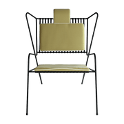 Chaise lounge en acier noir et coussins jaune Capri Easy - Cools Collection - The Cool Republic