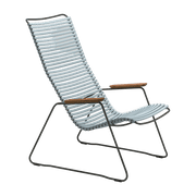 Chaise lounge en métal et plastique bleu clair CLICK - Houe - The Cool Republic