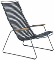 Chaise lounge en métal et plastique bleu foncé CLICK - Houe - The Cool Republic
