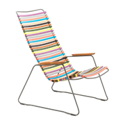 Chaise lounge en métal et plastique multicolore CLICK - Houe - The Cool Republic