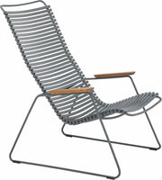 Chaise lounge en métal et plastique noir CLICK - Houe - The Cool Republic