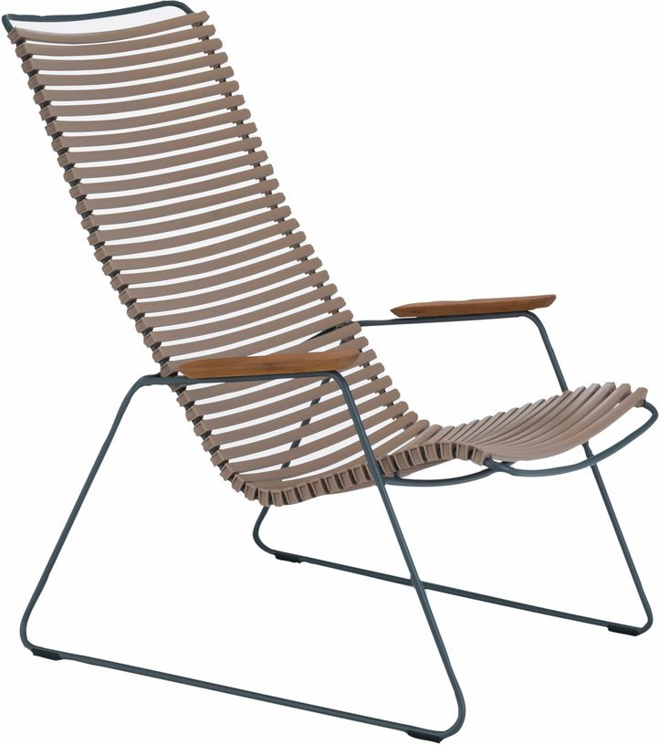 Chaise lounge en métal et plastique sable CLICK - Houe - The Cool Republic