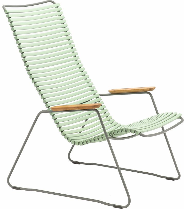 Chaise lounge en métal et plastique vert clair CLICK - Houe - The Cool Republic