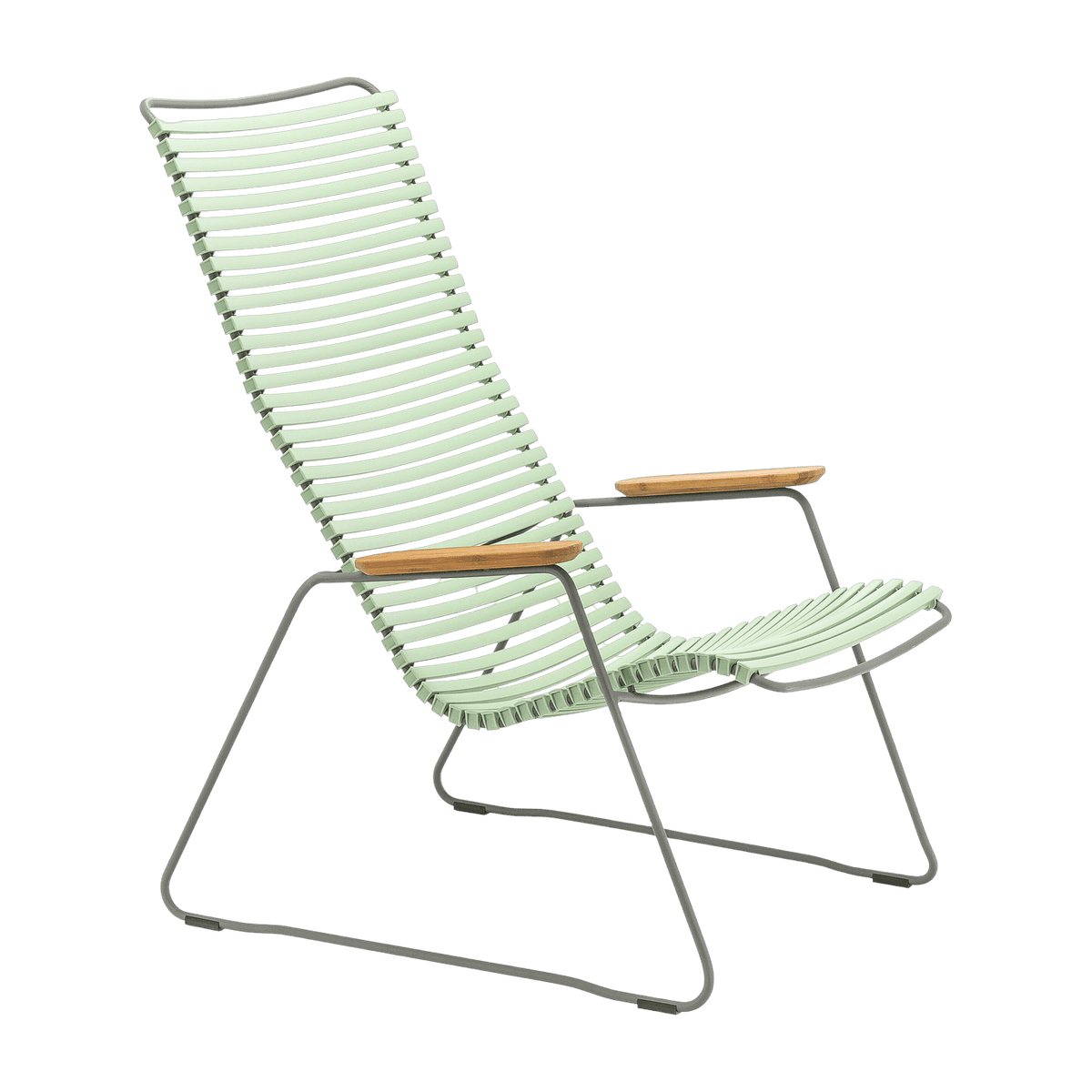 Chaise lounge en métal et plastique vert clair CLICK - Houe - The Cool Republic