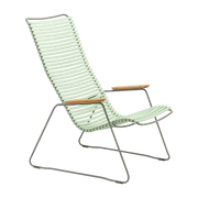 Chaise lounge en métal et plastique vert clair CLICK - Houe - The Cool Republic