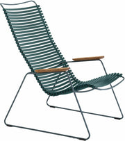 Chaise lounge en métal et plastique vert sapin CLICK - Houe - The Cool Republic