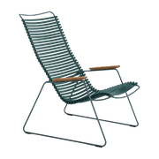 Chaise lounge en métal et plastique vert sapin CLICK - Houe - The Cool Republic