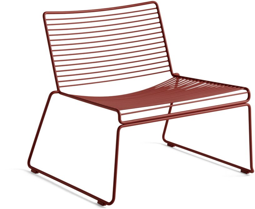 Chaise lounge en métal rouge Hee - HAY - The Cool Republic