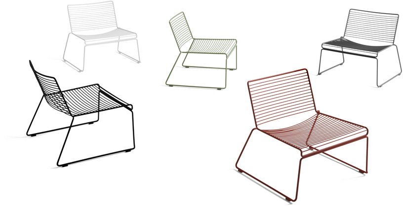 Chaise lounge en métal vert Hee - HAY - The Cool Republic