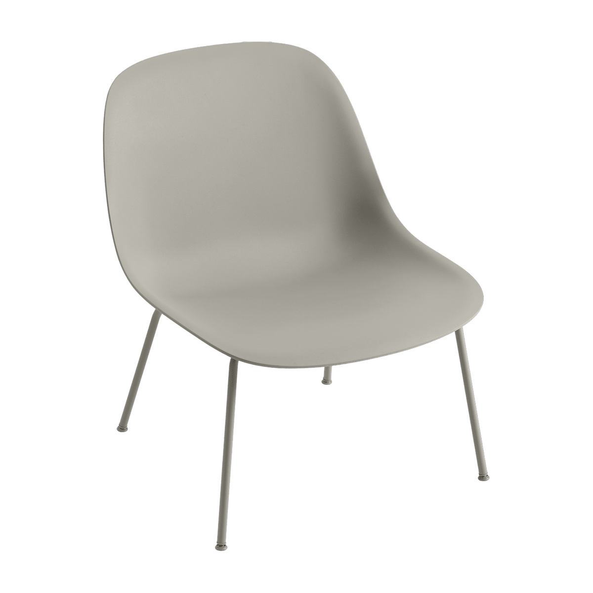 Chaise lounge grise piétement tubes Fiber - Muuto - The Cool Republic