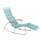 Chaise lounge modulable en métal et plastique bleu et vert multicolore CLICK - Houe - The Cool Republic